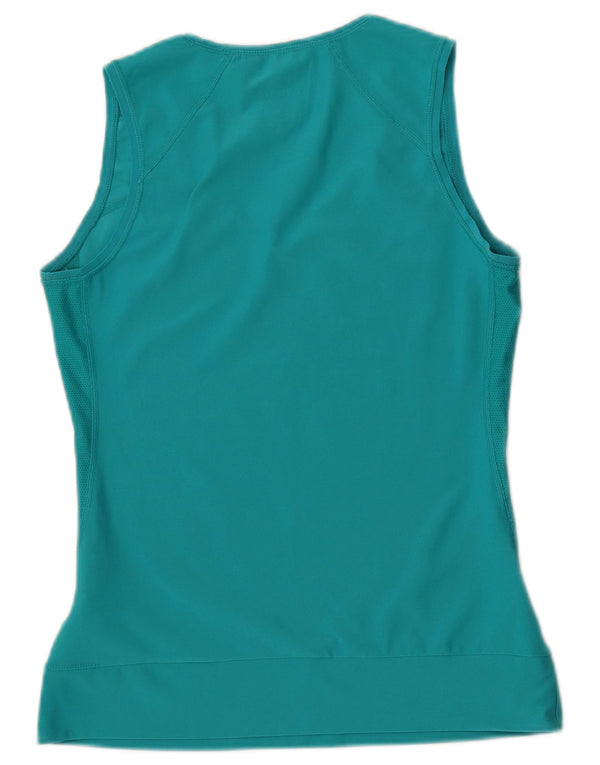 Nike Womens Dri Fit Vest Top UK 8/10 Small Turquoise Polyester