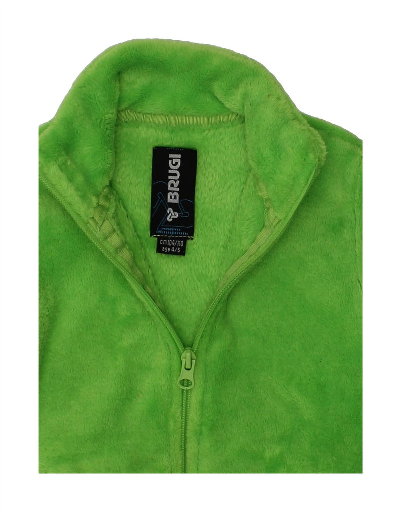 BRUGI Boys Fleece Jacket 4-5 Years Green Polyester | Vintage Brugi | Thrift | Second-Hand Brugi | Used Clothing | Messina Hembry 