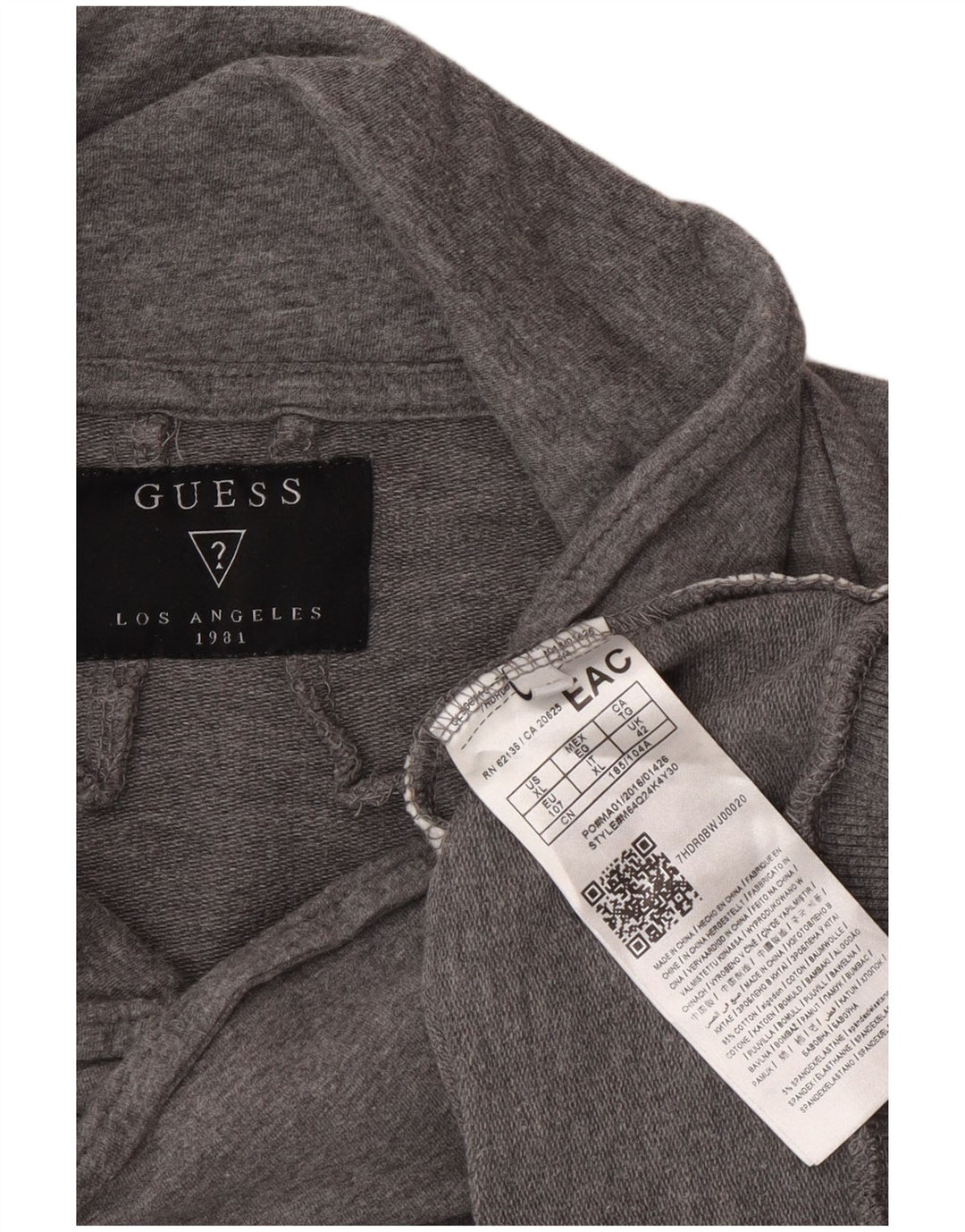 Guess Womens Sweatshirt Jumper IT 42 Medium Grey Colourblock Cotton
