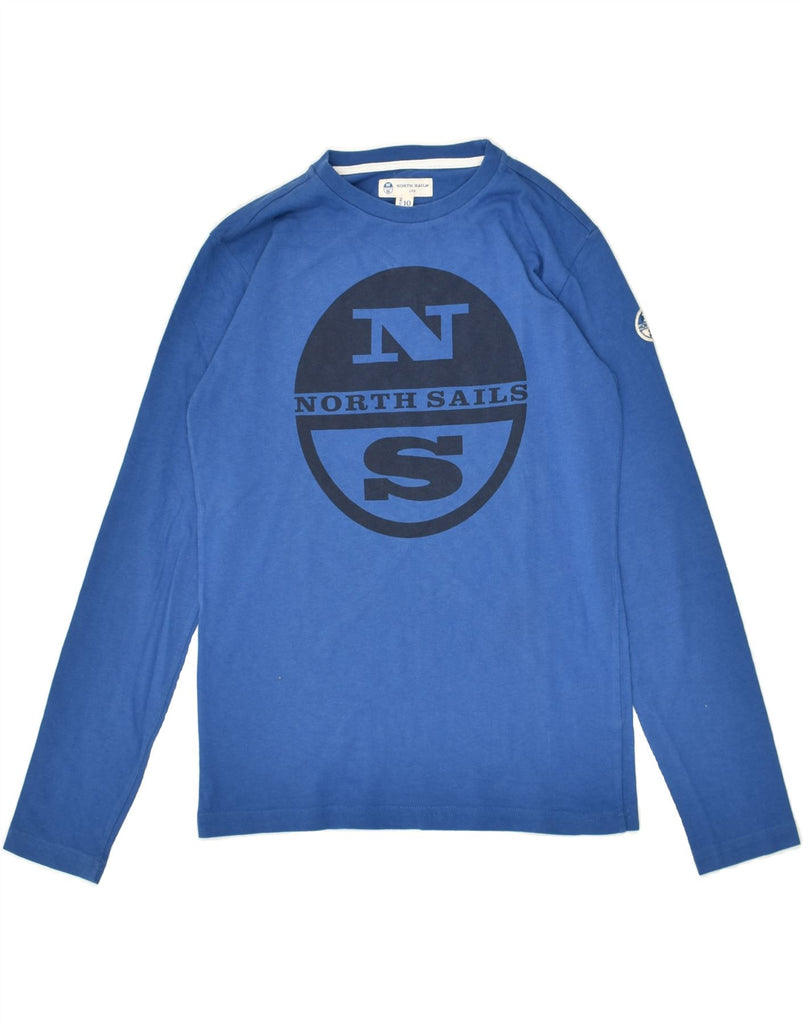 NORTH SAILS Boys Graphic Top Long Sleeve 9-10 Years Blue Cotton | Vintage North Sails | Thrift | Second-Hand North Sails | Used Clothing | Messina Hembry 