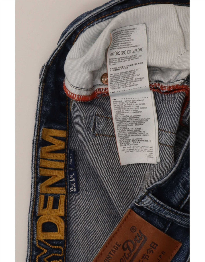 Superdry Mens Slim Jeans W32 L34 Blue Cotton