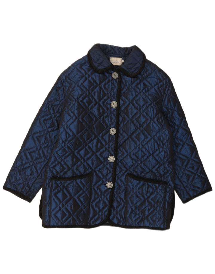 Giulia Galanti Womens Quilted Jacket UK 12 Medium Navy Blue