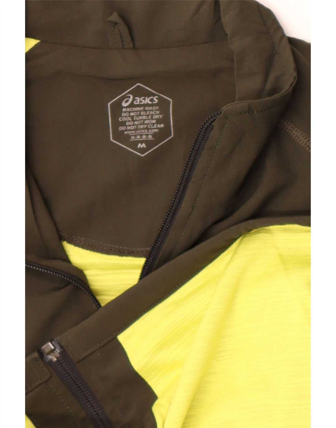 Asics Mens Tracksuit Top Jacket Medium Khaki