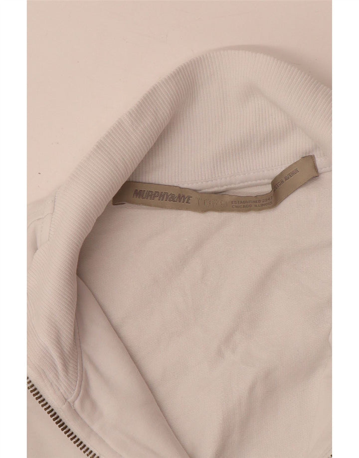 MURPHY & NYE Womens Graphic Tracksuit Top Jacket UK 10 Small White