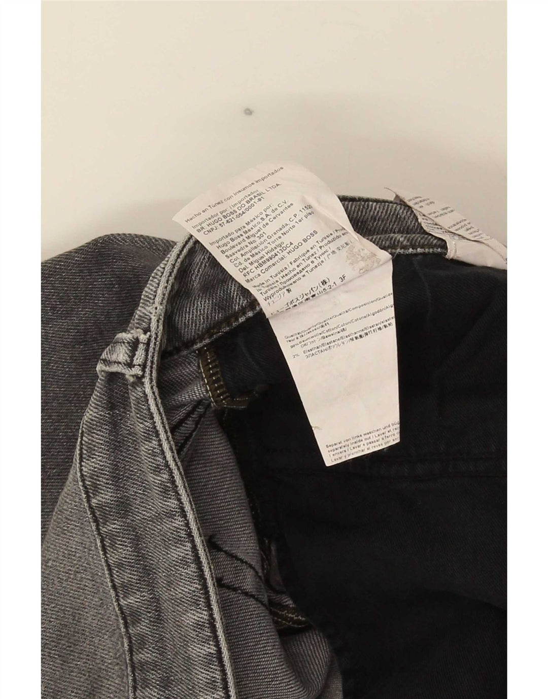 Hugo Boss Mens Slim Jeans W38 L34 Grey Cotton