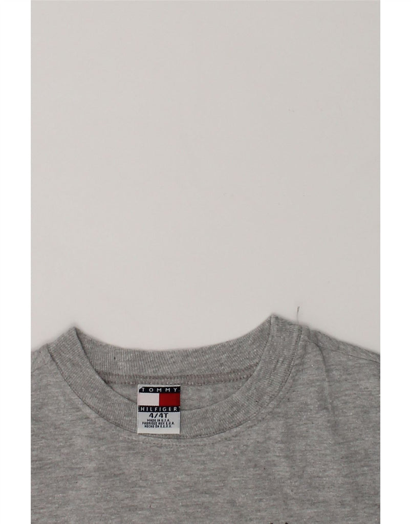 TOMMY HILFIGER Boys Graphic T-Shirt Top 3-4 Years Grey Cotton | Vintage Tommy Hilfiger | Thrift | Second-Hand Tommy Hilfiger | Used Clothing | Messina Hembry 