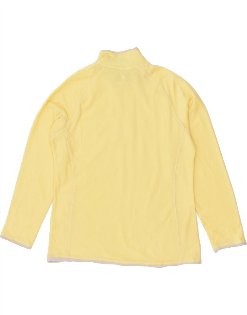 MOUNTAIN WAREHOUSE Womens Zip Neck Fleece Jumper UK 16 Large  Yellow | Vintage Mountain Warehouse | Thrift | Second-Hand Mountain Warehouse | Used Clothing | Messina Hembry 