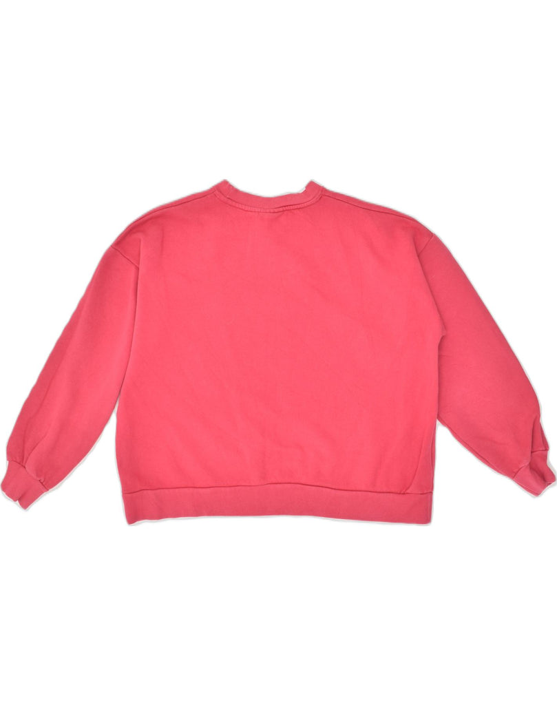 PULL & BEAR Womens Oversized Graphic Sweatshirt Jumper UK 10 Small Pink | Vintage Pull & Bear | Thrift | Second-Hand Pull & Bear | Used Clothing | Messina Hembry 