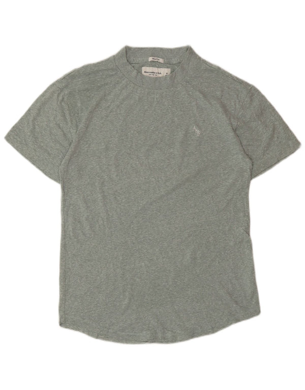 Abercrombie & Fitch Mens Relaxed Fit T-Shirt Top XS Green Flecked Cotton