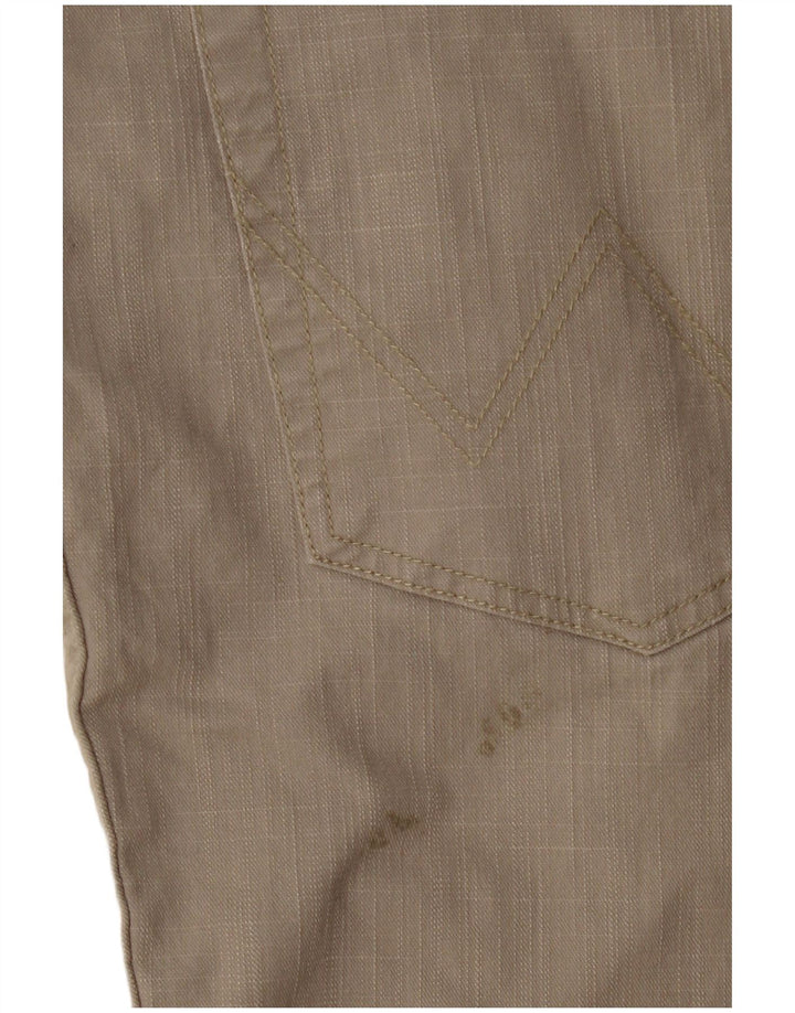 WRANGLER Mens Regular Fit Straight Casual Trousers W40 L32 Beige Cotton