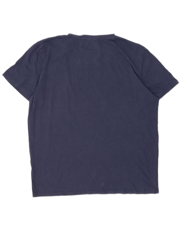 Jack & Jones Mens Graphic T-Shirt Top XL Navy Blue