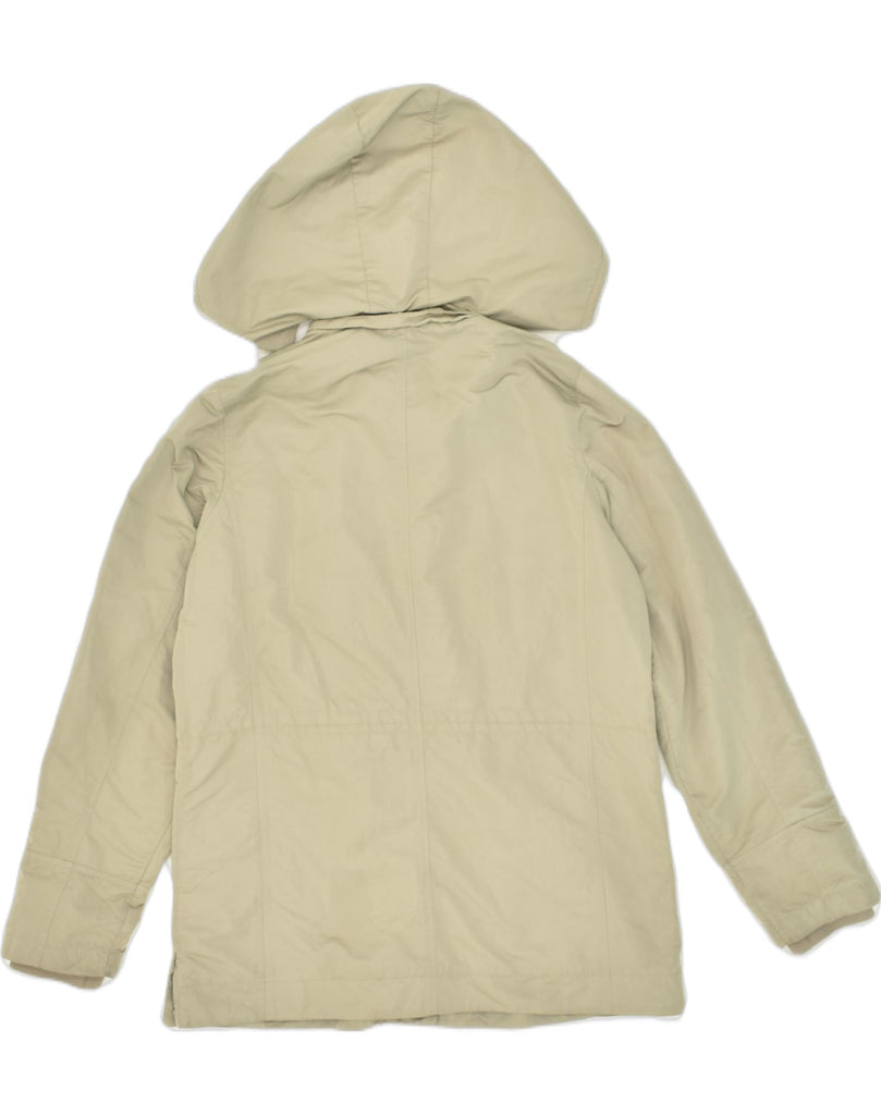 CHAMPION Womens Hooded Windbreaker Jacket UK 12 Medium Beige Polyester | Vintage Champion | Thrift | Second-Hand Champion | Used Clothing | Messina Hembry 