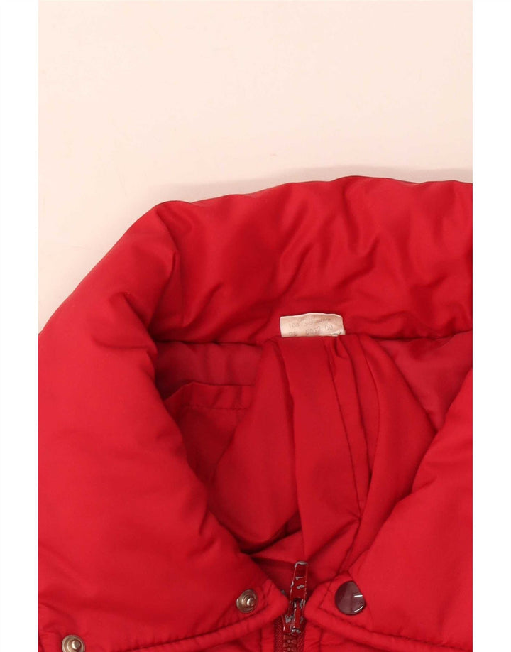 Vintage Womens Padded Jacket IT 50 XL Red Polyester