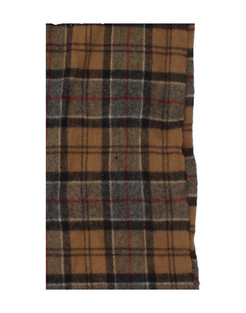 BARBOUR Mens Rectangle Scarf One Size Brown Plaid | Vintage Barbour | Thrift | Second-Hand Barbour | Used Clothing | Messina Hembry 