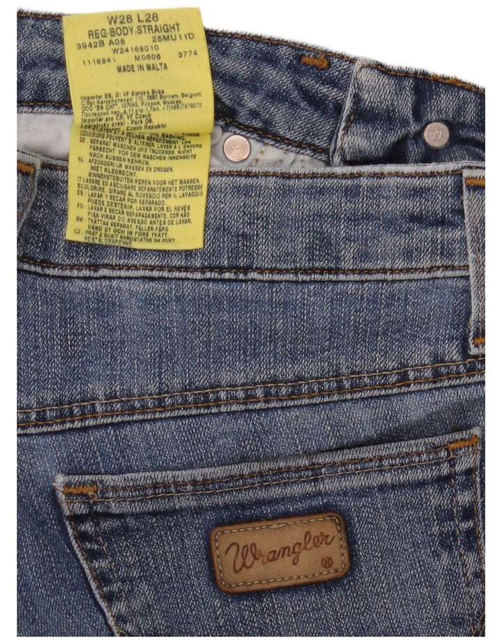 WRANGLER Womens Straight Jeans W28 L28 Blue Cotton