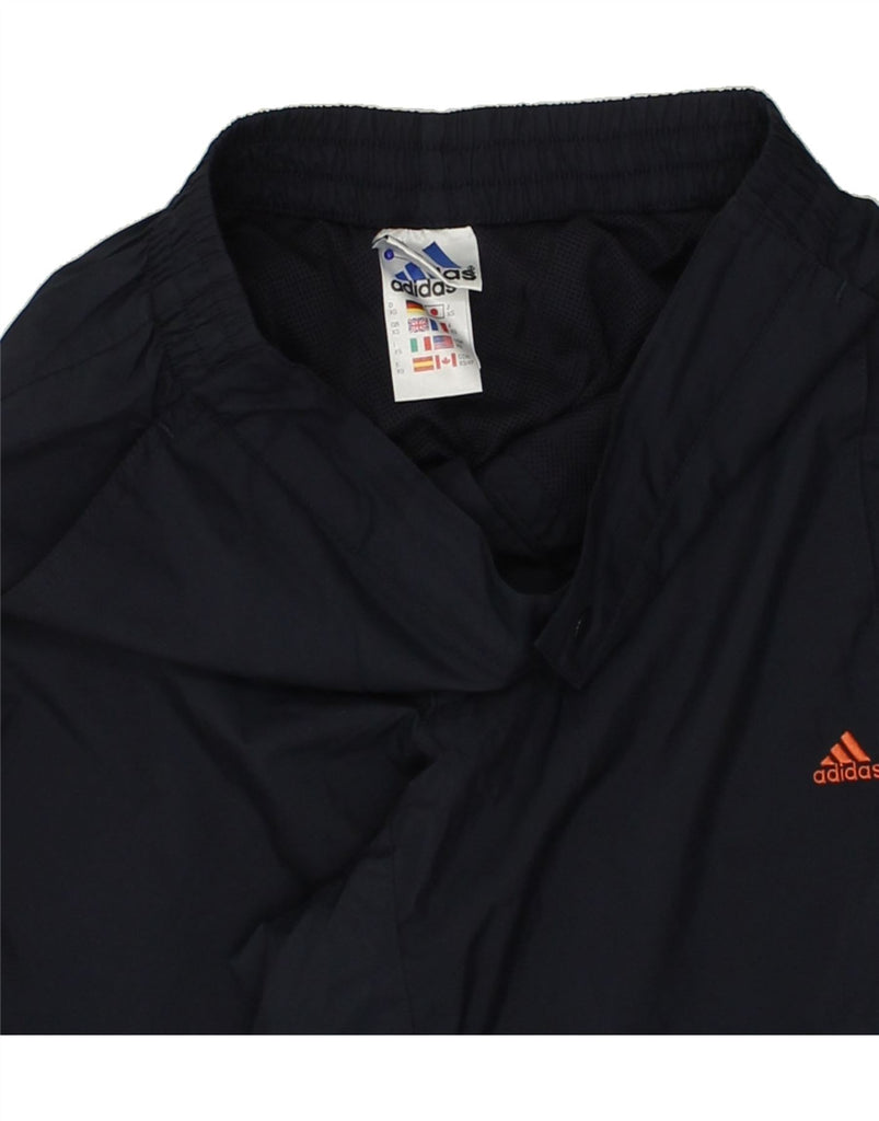 ADIDAS Mens Tracksuit Trousers XS W26 L31  Navy Blue Polyester | Vintage Adidas | Thrift | Second-Hand Adidas | Used Clothing | Messina Hembry 