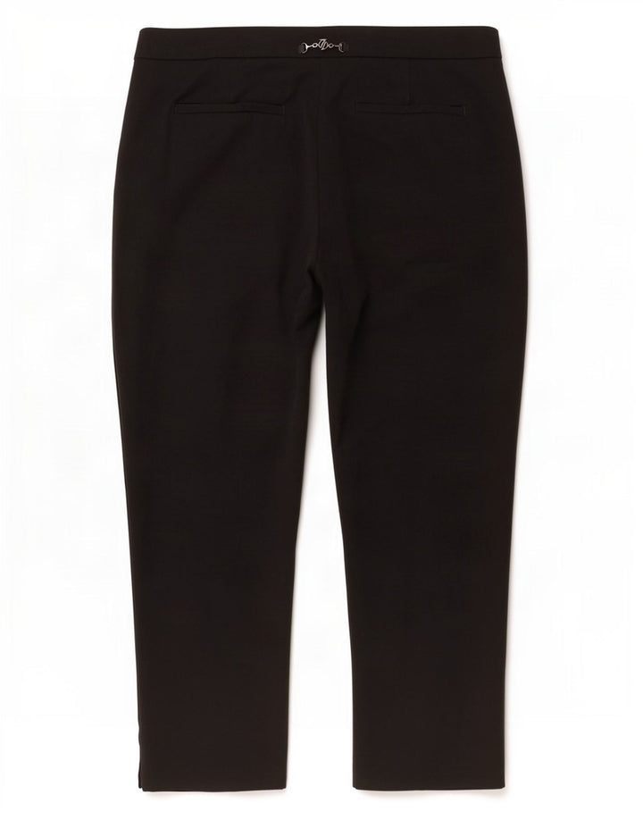 Trussardi Womens Straight Cropped Trousers W32 L26 Black