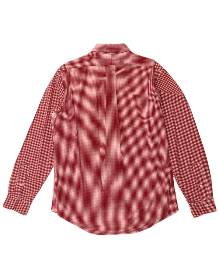 Polo Ralph Lauren Mens Custom Fit Shirt Medium Red Gingham Cotton