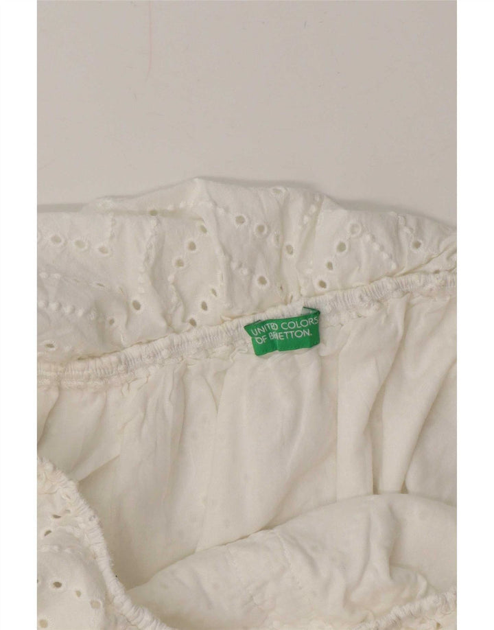 Benetton Womens Off Shoulder Playsuit UK 14 Medium White