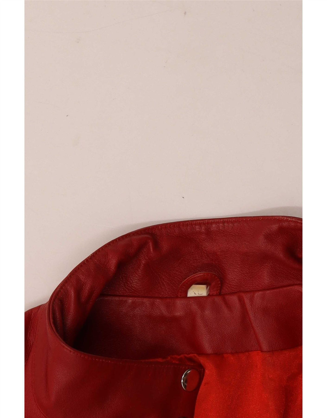 Vintage Womens Crop Leather Jacket UK 18 XL Red