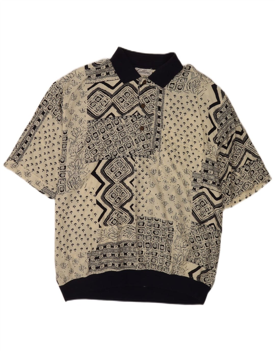Bellini Mens Short Sleeve Pullover Shirt IT 54 XL Multicoloured Patchwork
