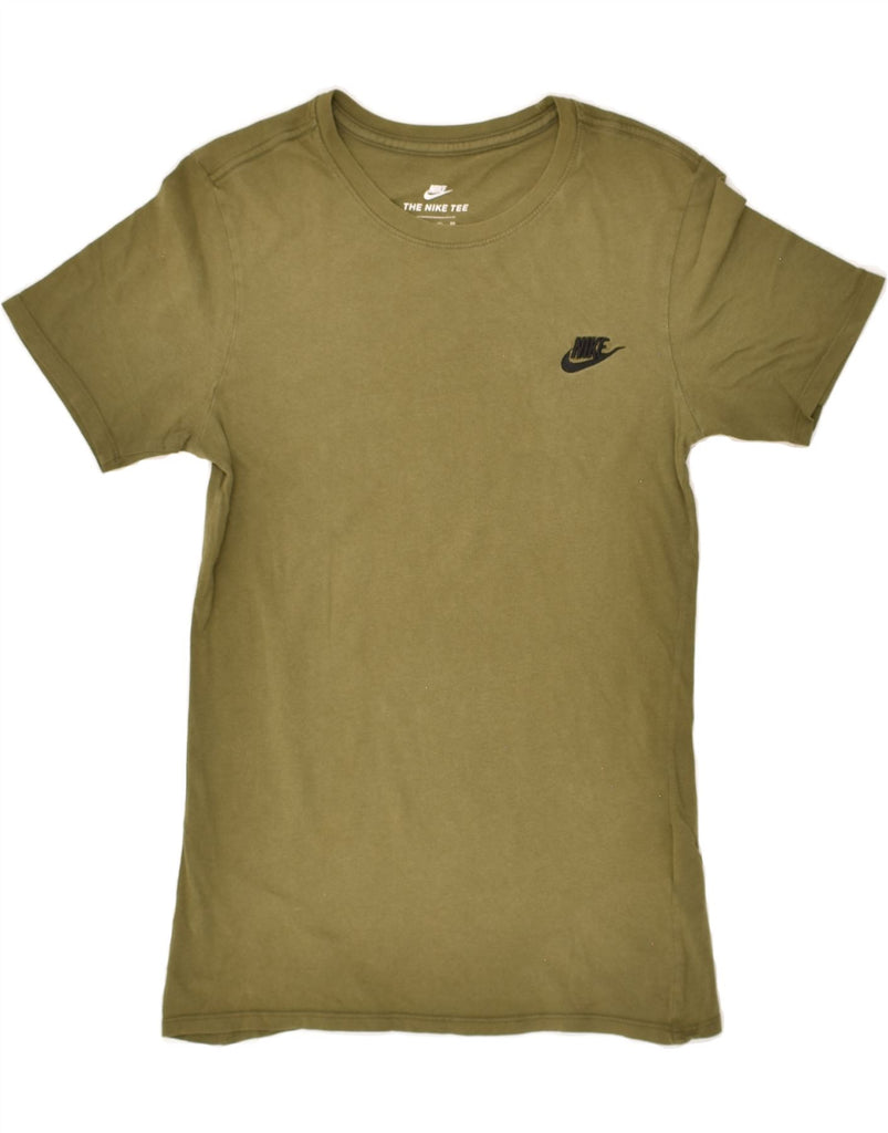 NIKE Mens T-Shirt Top XS Khaki Cotton | Vintage Nike | Thrift | Second-Hand Nike | Used Clothing | Messina Hembry 