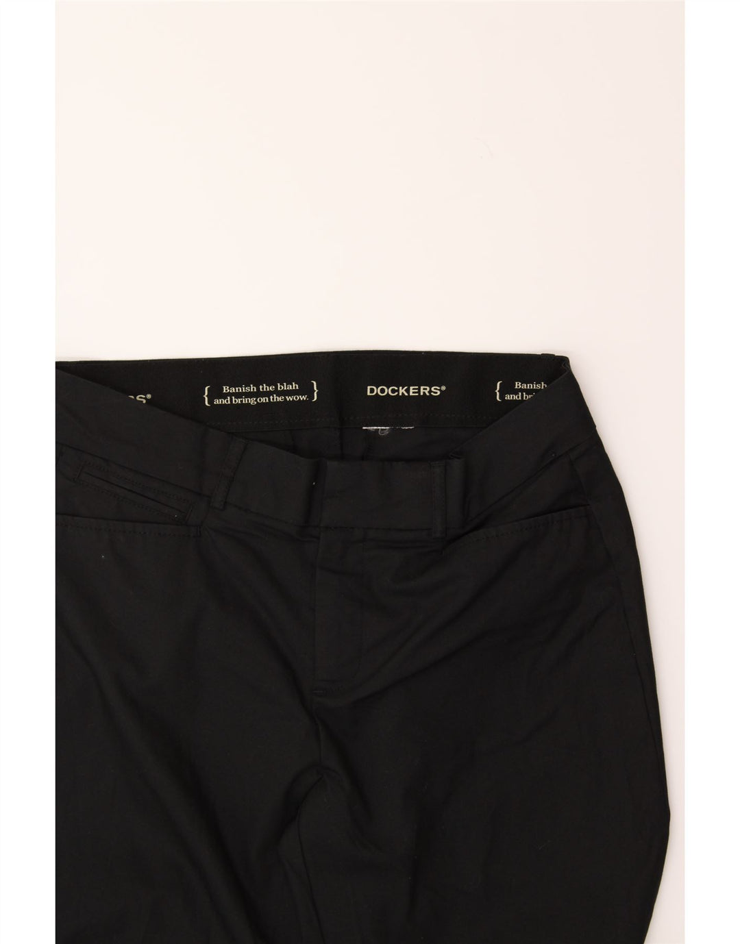 DOCKERS Womens Straight Casual Trousers W30 L32 Black Vintage Dockers and Second-Hand Dockers from Messina Hembry 