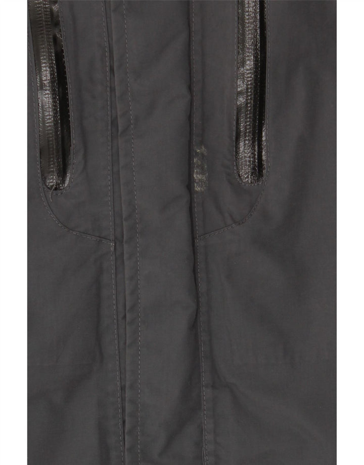 Jack Wolfskin Mens Loose Fit Rain Jacket UK 34 Small Grey Colourblock
