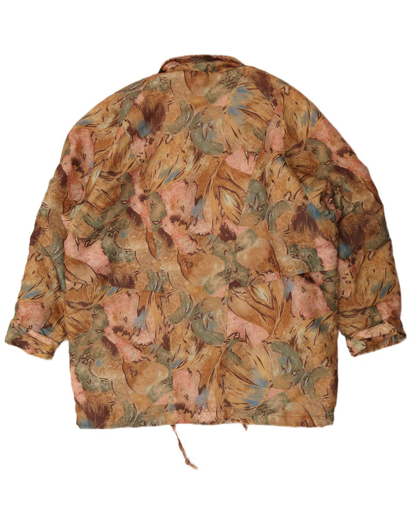 Vintage Womens Windbreaker Coat UK 20 2XL Multicoloured Floral Polyester