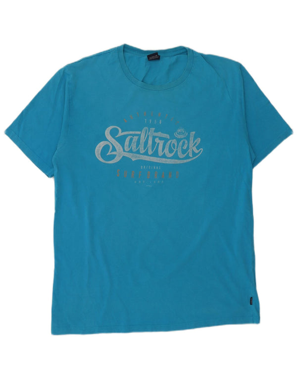 Saltrock Mens Graphic T-Shirt Top Large Blue Cotton
