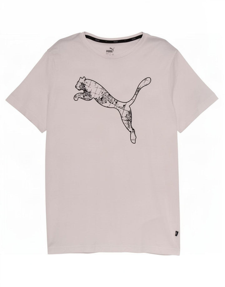 Puma Mens Graphic T-Shirt Top Large White