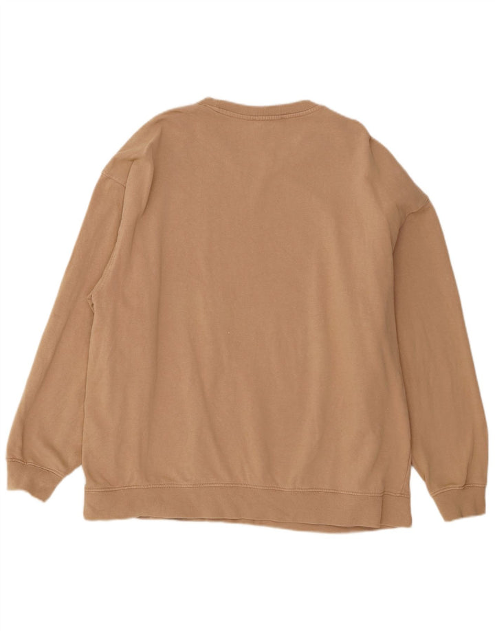 Zara Mens Graphic Sweatshirt Jumper Medium Beige Cotton