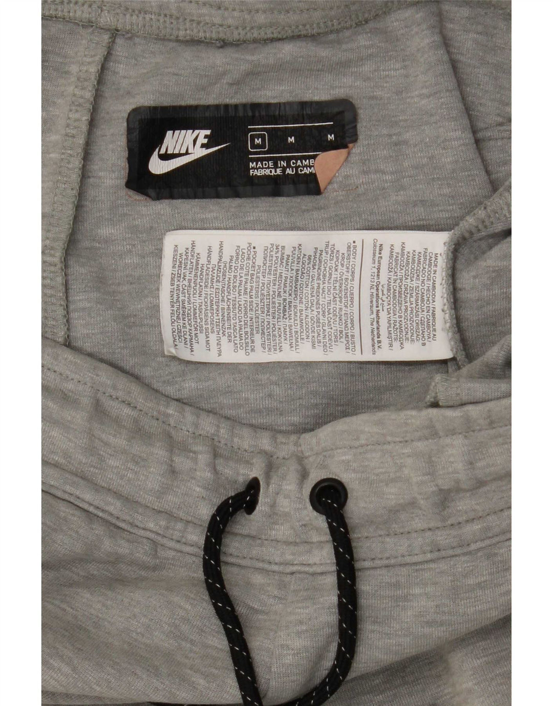 Nike Mens Tracksuit Trousers Joggers Medium  Grey Cotton