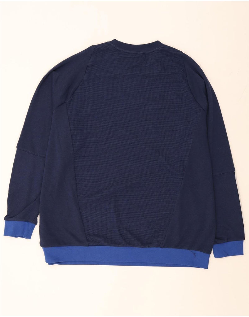 ADIDAS Mens Sweatshirt Jumper 3XL Navy Blue Cotton Vintage Adidas and Second-Hand Adidas from Messina Hembry 