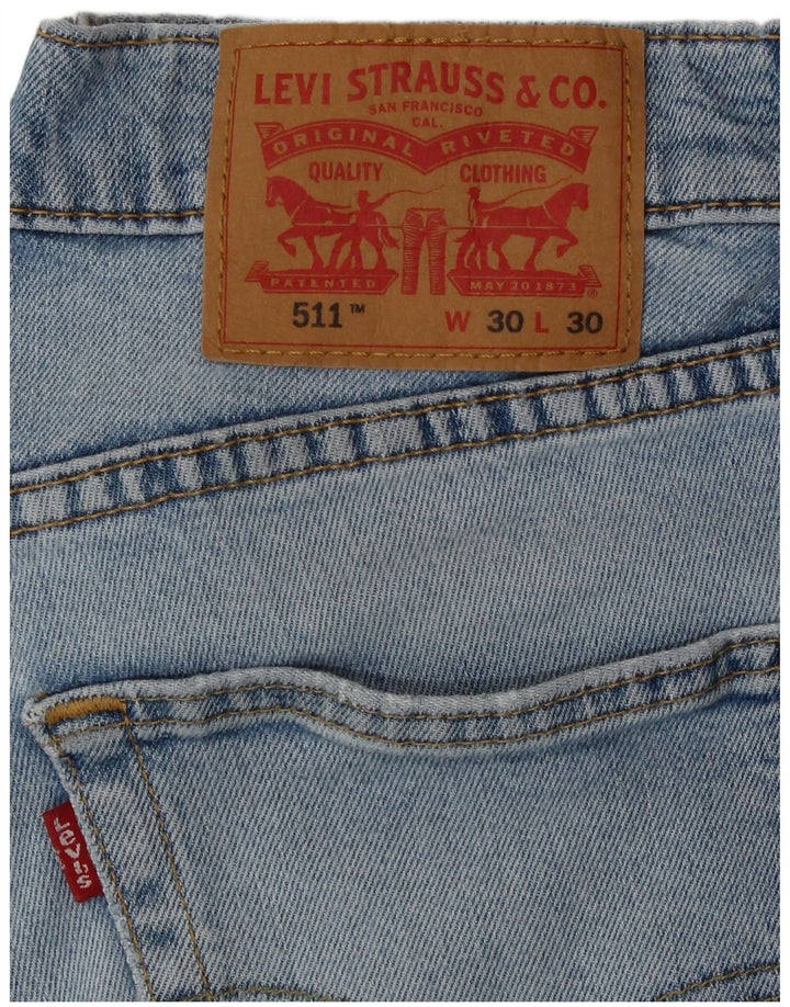 Levi's Mens 511 Slim Jeans W30 L30 Blue Cotton