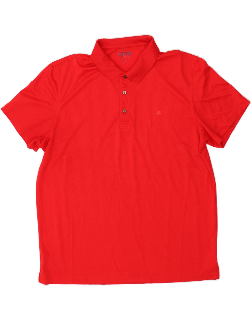IZOD Mens Polo Shirt XL Red Polyester Vintage Izod and Second-Hand Izod from Messina Hembry 