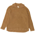 Indi & Cold Womens Oversized Polo Neck Jumper Sweater UK16 Large Beige Wool