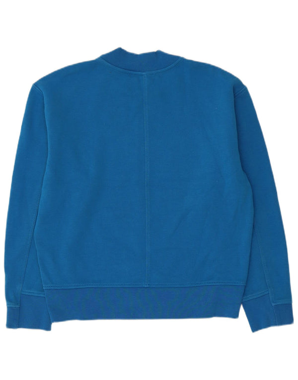 Cos Womens Crop Oversized Sweatshirt Jumper UK 10 Small Blue Cotton