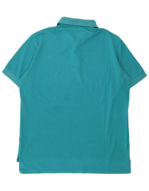 Adidas Mens Polo Shirt UK 48 3XL Blue Cotton