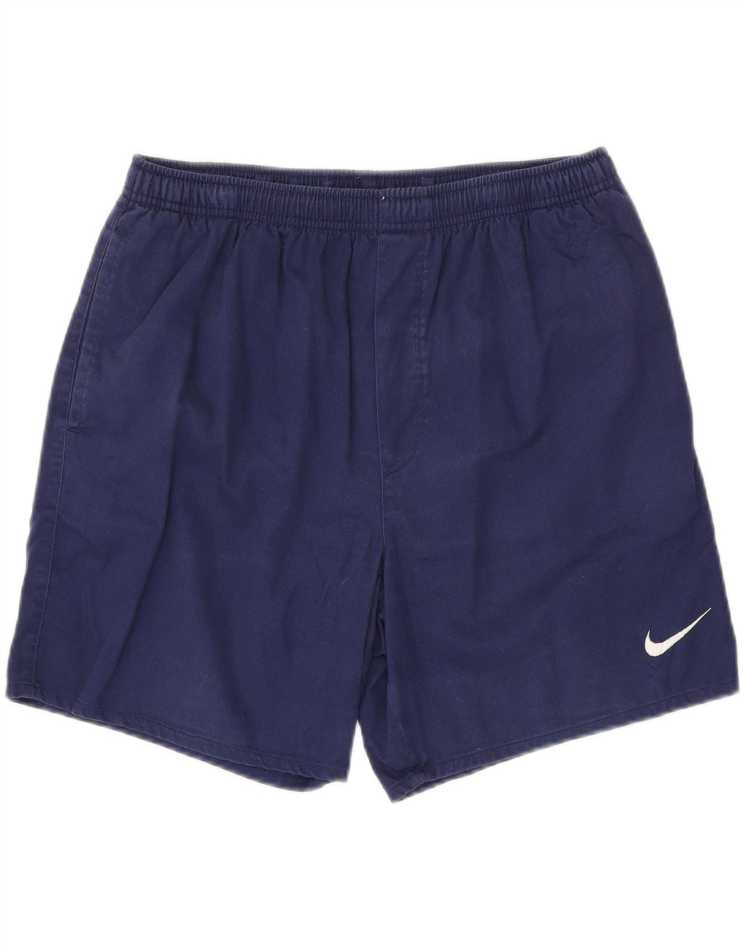 NIKE Mens Sport Shorts Medium Navy Blue Cotton