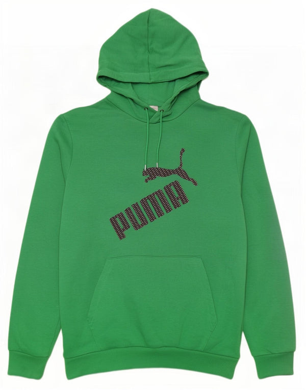 Puma Mens Graphic Hoodie Jumper Medium Green