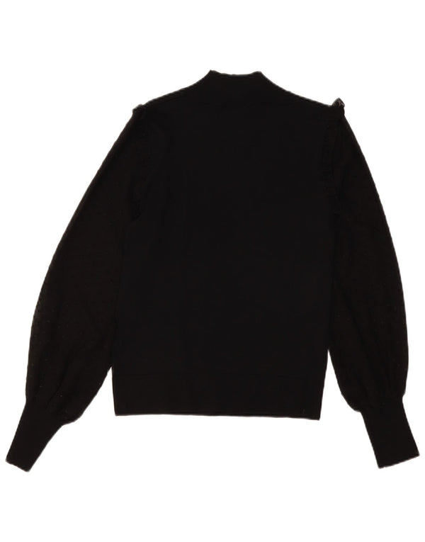 Topshop Womens Turtle Neck Jumper Sweater UK 12 Medium Black Viscose