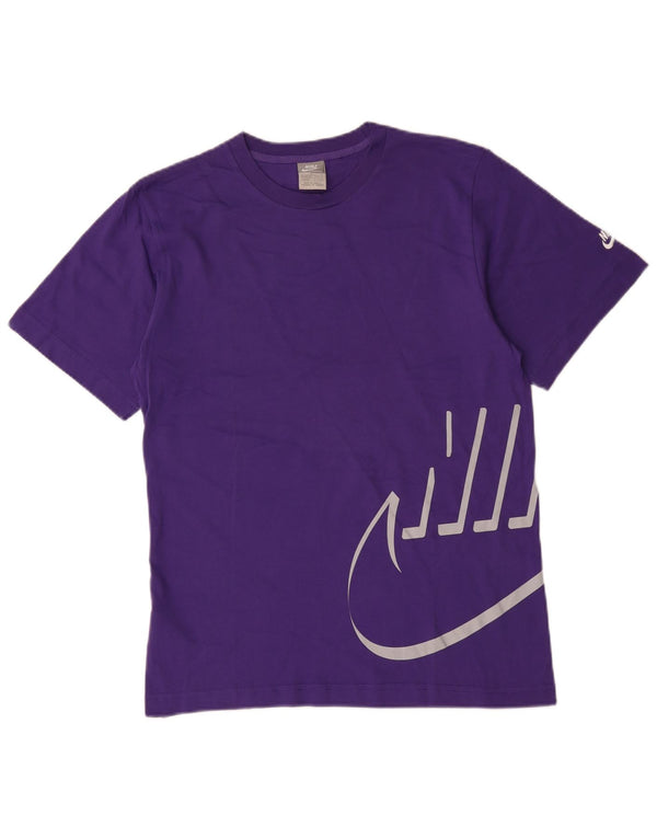Nike Mens Graphic T-Shirt Top UK 34/36 Small Purple Cotton