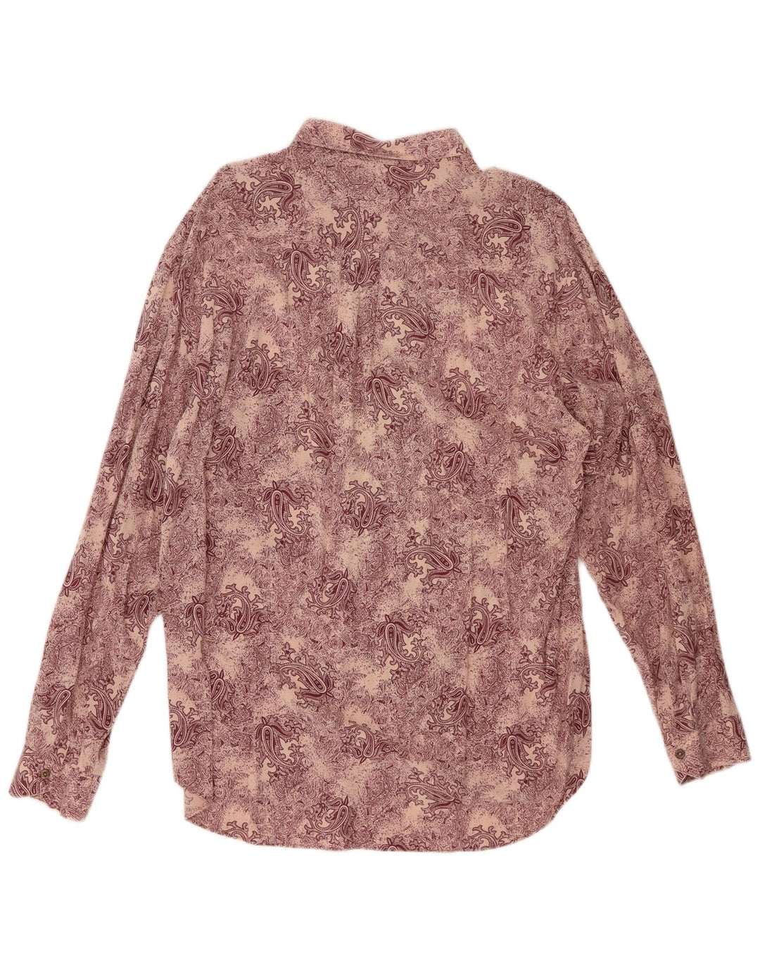 LEADER Mens Shirt XL Purple Paisley Viscose