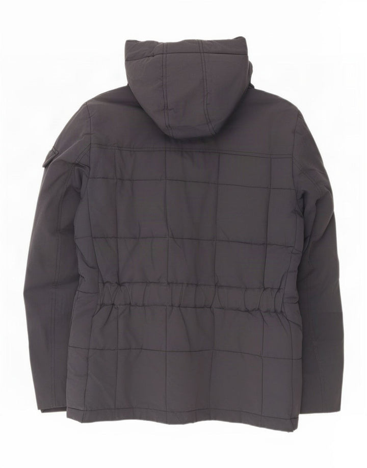 Woolrich Mens Hooded Padded Jacket UK 40 Large Navy Blue Nylon