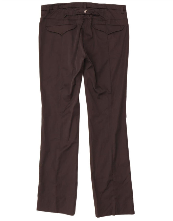 TRUSSARDI Womens Straight Casual Trousers IT 46 Large W32 L31 Black