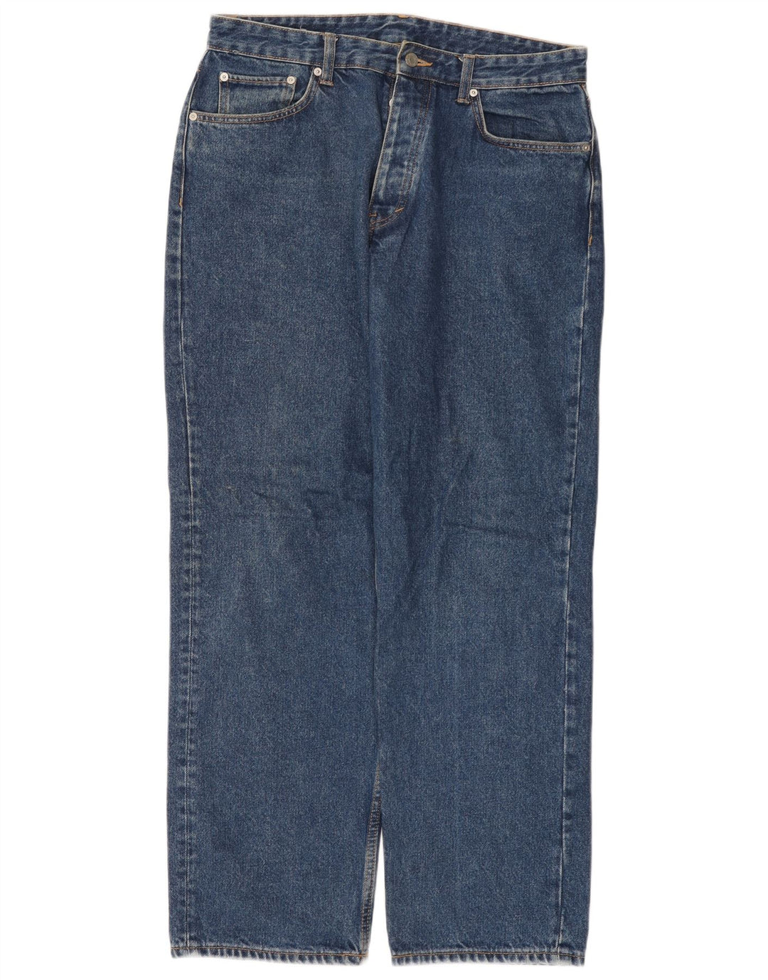 Zara Mens Straight Jeans EU 42 Large W32 L30 Blue