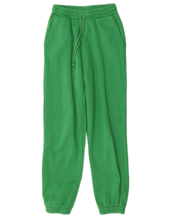 Zara Womens Tracksuit Trousers Joggers UK 8 Small Green