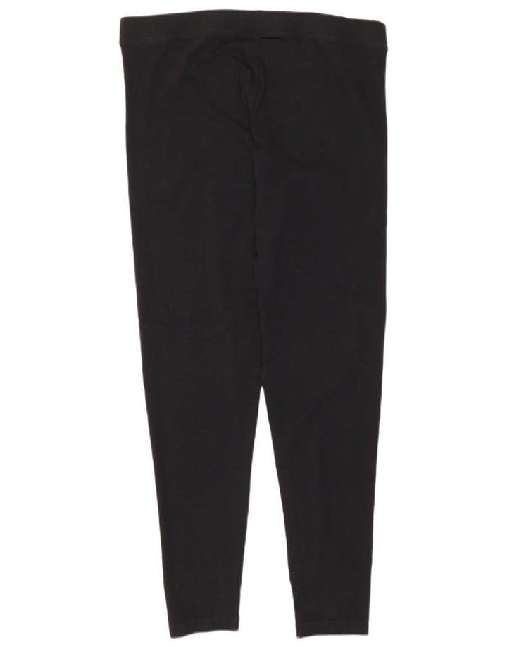 Marks & Spencer Womens Short Leggings UK 14 Large Black Cotton