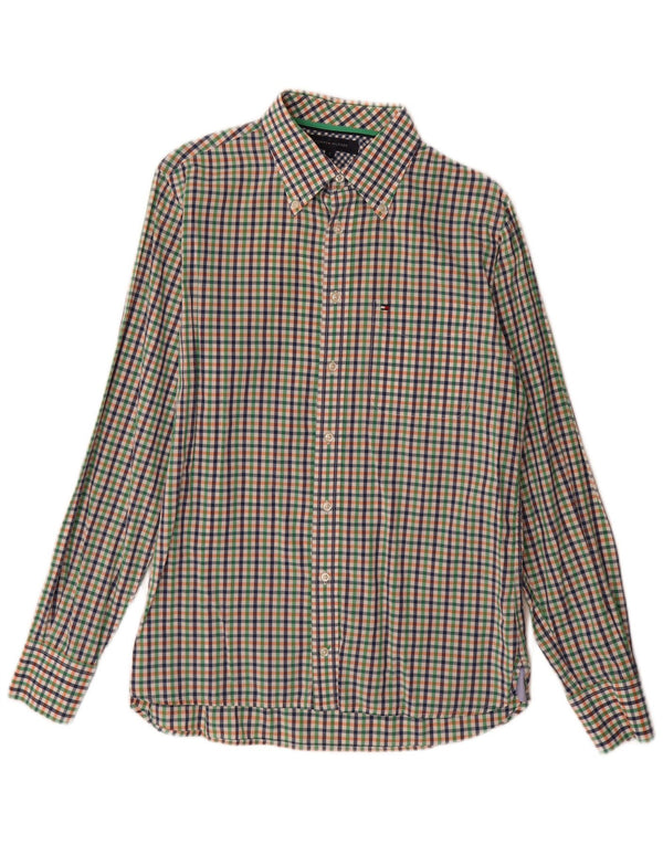 Tommy Hilfiger Mens Shirt Small Multicoloured Gingham Cotton